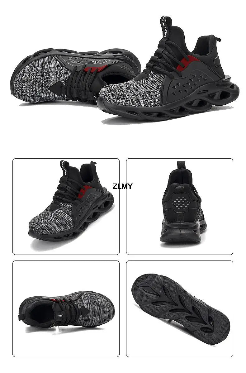 Lightweight Safety Shoes for Man Breathable Work Safety Boots with Steel Toe Fashion Work Shoes Men Anti-stab Anti-smash Sneaker