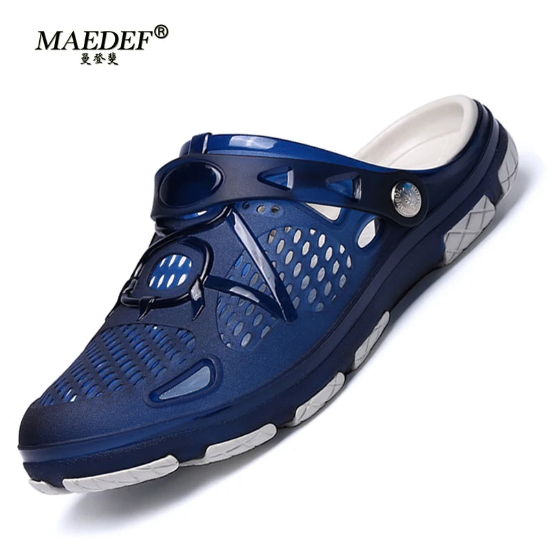 MAEDEF Slippers Design Men's Sandals High Quality Non Slip Beach Slippers Fashion Casual Slides Comfortable Indoor Shoes for Man