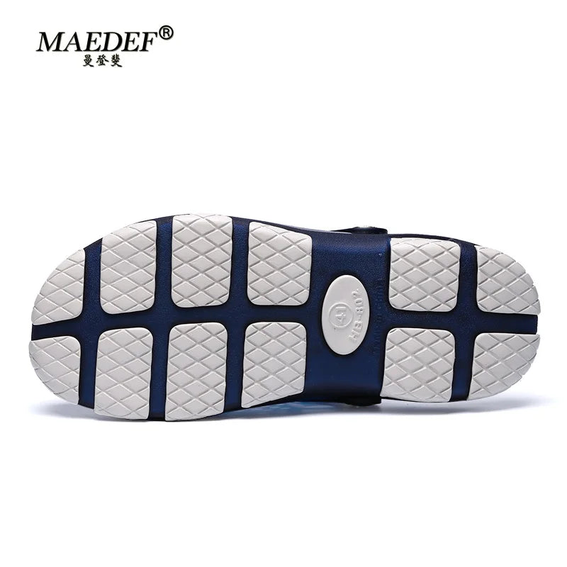 MAEDEF Slippers Design Men's Sandals High Quality Non Slip Beach Slippers Fashion Casual Slides Comfortable Indoor Shoes for Man