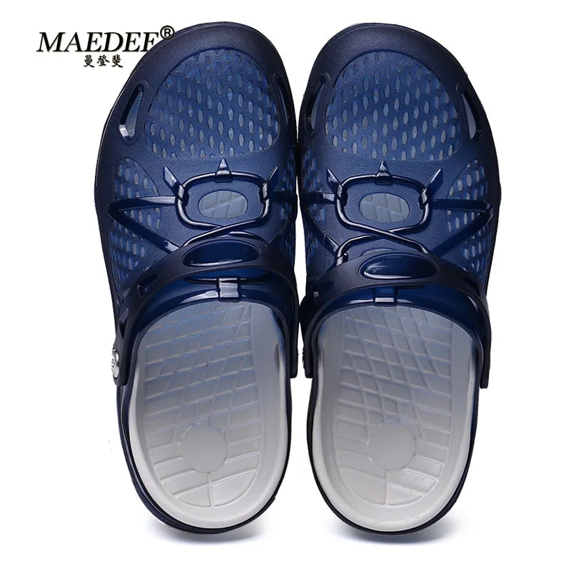 MAEDEF Slippers Design Men's Sandals High Quality Non Slip Beach Slippers Fashion Casual Slides Comfortable Indoor Shoes for Man
