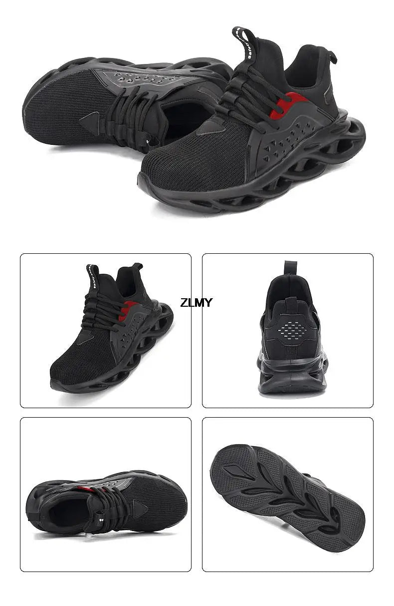 Lightweight Safety Shoes for Man Breathable Work Safety Boots with Steel Toe Fashion Work Shoes Men Anti-stab Anti-smash Sneaker
