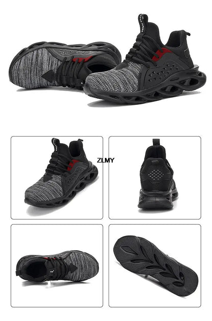 Lightweight Safety Shoes for Man Breathable Work Safety Boots with Steel Toe Fashion Work Shoes Men Anti-stab Anti-smash Sneaker